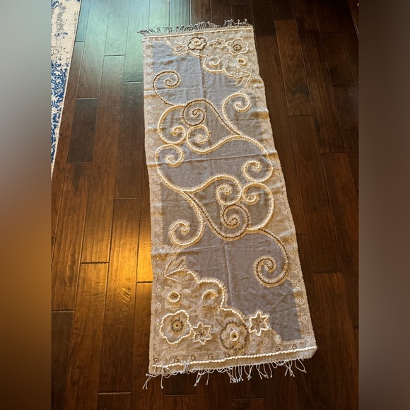 PURSET 100% Wool Beaded Scarf - Picture 3 of 11